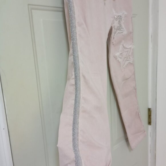 Venti6 Womens Pink Jogger Pants With Sequin Star Design Size M - Picture 12 of 12